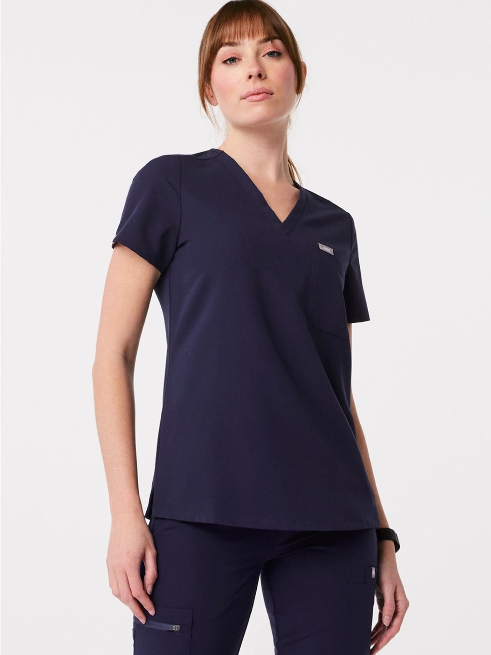 Figs Women’s V-Neck Scrub Top - Navy